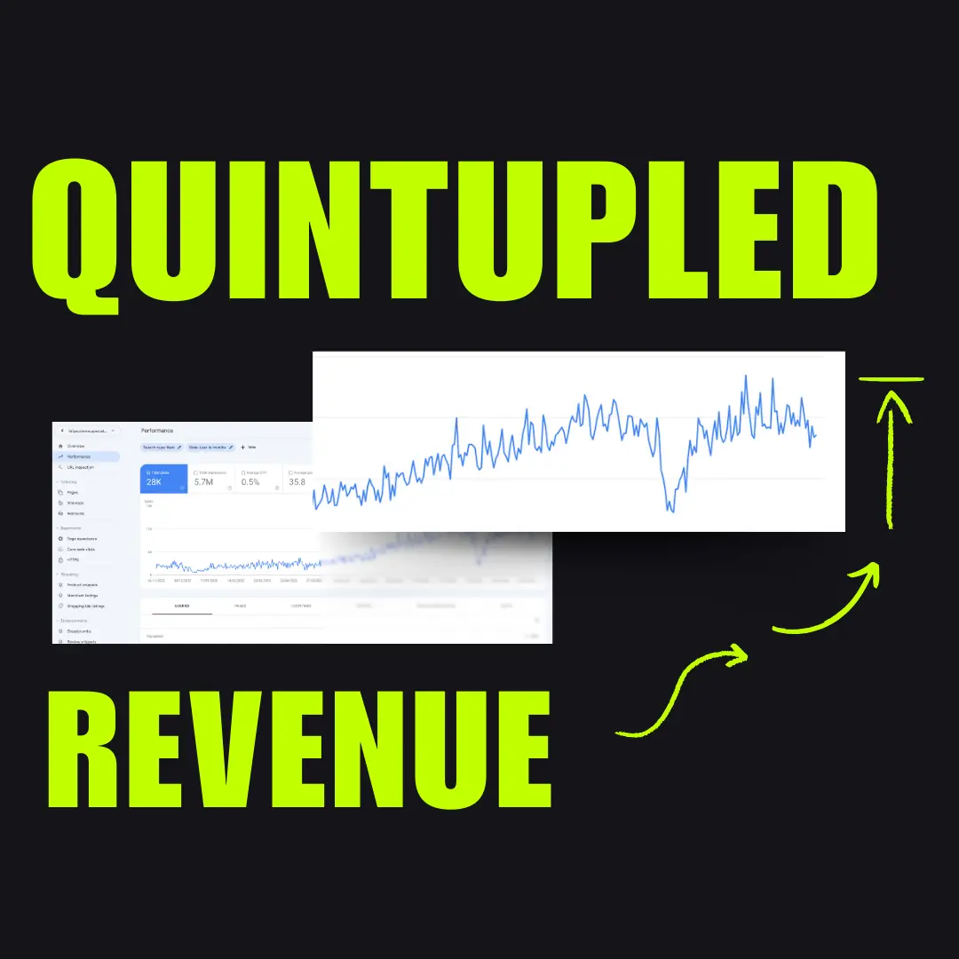 Revenue Quintupled